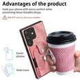 thumbnail image 2 of SaniMore Compatible with Samsung Galaxy S23 Ultra Case, Wallet Stand Elastic Credit Card Slot Magnetic Car Mount Ring Holder Premium PU Leather Protection Cover for Galaxy S23 Ultra 6.8-inch, Pink, 2 of 9