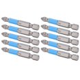 thumbnail image 2 of 10Pcs 50mm S2 Strong Magnetic Bit PH2 NonSlip Electric Screwdriver Cross Bit for Home Furniture, 2 of 5
