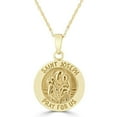 thumbnail image 4 of Pompeii 14k White or Yellow Gold Gold St. Joseph Medal Pendant Necklace 14.5mm 1.6 Grams, 4 of 4