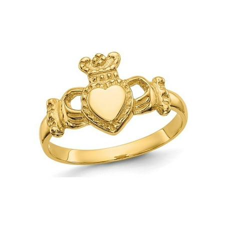 - Ladies Claddagh Ring in 14K Yellow Gold