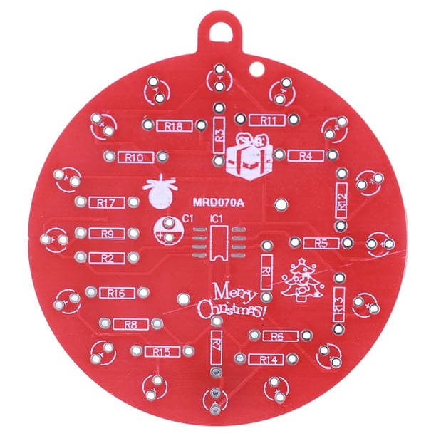 NE555 LED Christmas Tree Decoration PCB Soldering DIY Kit Red & Green LED Light