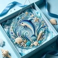 thumbnail image 2 of PLPPYFS Dolphin Diamond Art Kits for Adults, Acrylic Hanging Suncatcher Dolphin Diamond Suncatcher, Special Shaped Diamonds, Hanging Chain, Complete DIY Craft Tools, Hanging Ornament, 2 of 7