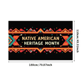 thumbnail image 7 of LUUFILx Native American Month Celebration Banner Feather Design Backdrop Decorations for Cultural Events Photography Booth Display Party Supplies, 7 of 7