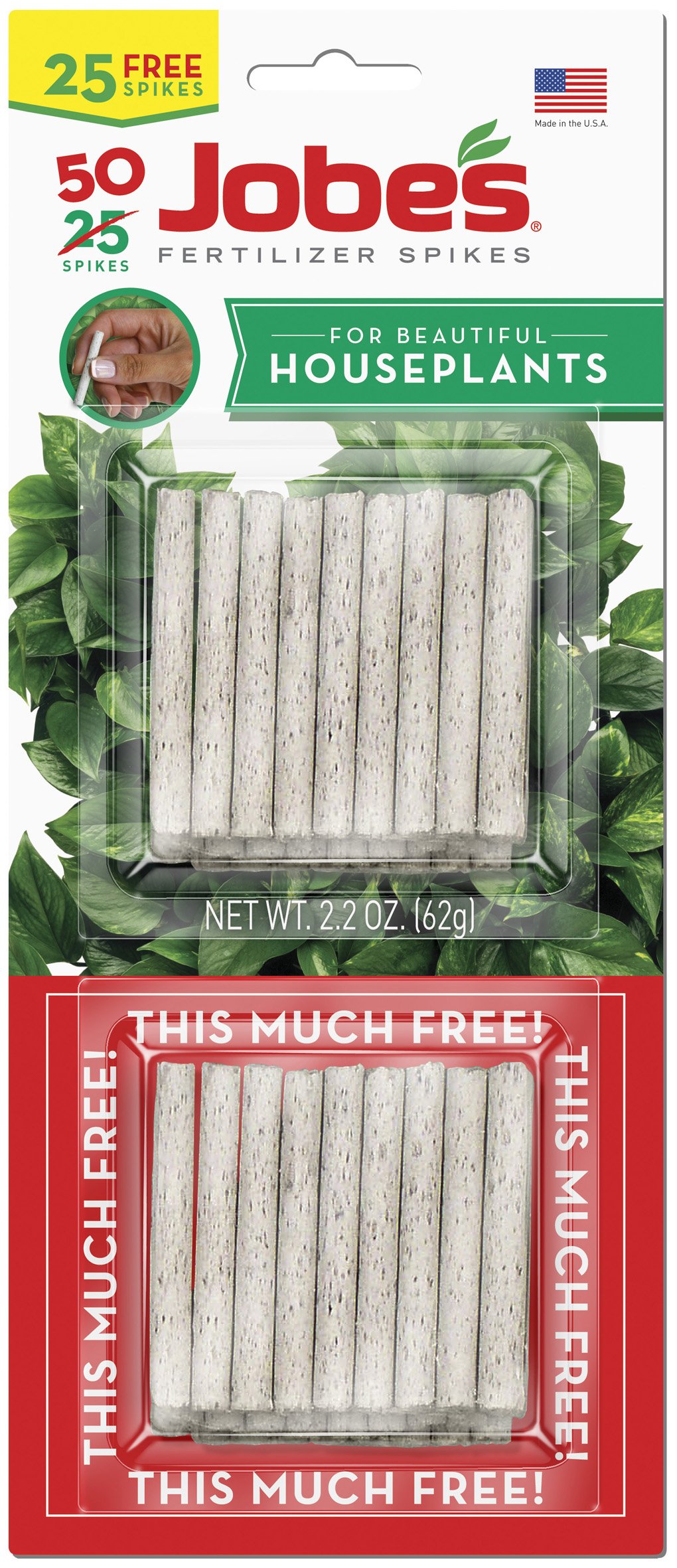 Jobe's, Fertilizer Spikes, Indoor Houseplants, 50 Count