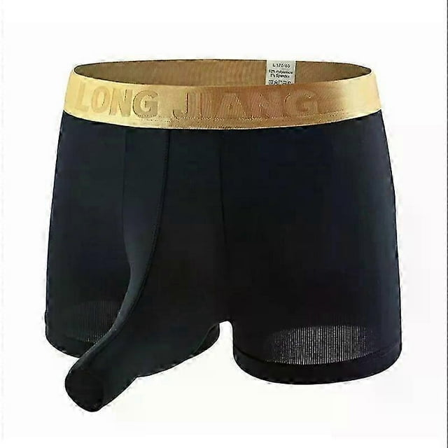 Mens Ice Silk Breathable Boxers Sexy Open Elephant Nose Man Underpants Underwear Briefs