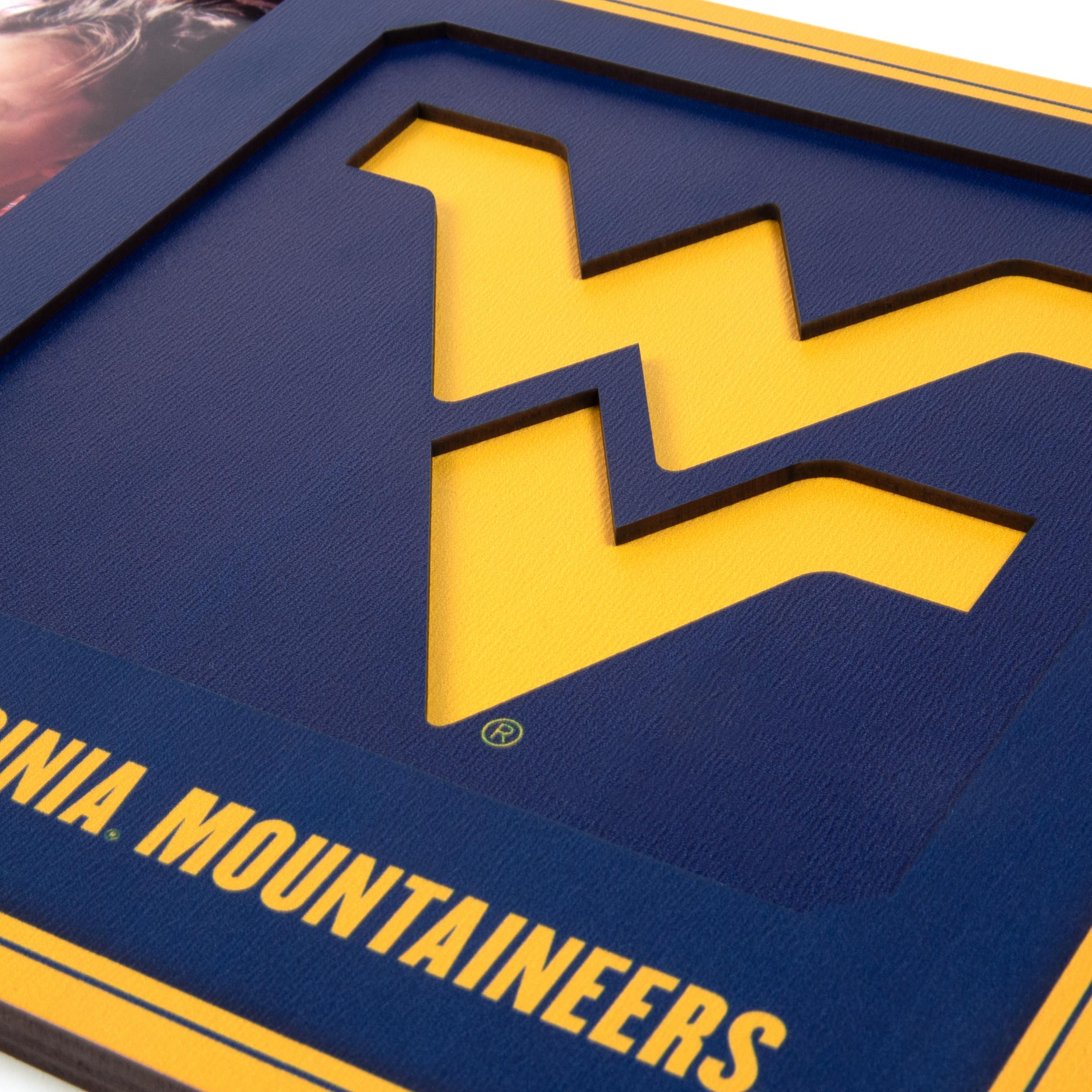 West Virginia Mountaineers 3D Logo Picture Frame