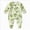 A105-Newborn Bodysuit-Green, variant on 1-3 Months Newborn Footed Sleeper Gown With Mitten Cuffs Cotton Side Baby Footed Print Infant Play For 0 6 Months Sleeper Jumpsuit