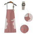 thumbnail image 3 of Waterproof Apron for Adults Chef Bib With Roomy Pocket for Kitchen BBQ Crafting Drawing, 3 of 5