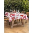 thumbnail image 2 of Outdoor Tablecloth with Umbrella Hole and Zipper, Valentine's Day Rectangle Table Cloth 60x84 Inch Waterproof Tablecloth, Watercolor Love Heart Romantic Me You Picnic Table Cover for Patio Camping, 2 of 7