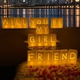 thumbnail image 1 of ERNTRNL Will You Be My Girlfriend Sign - Will You Be My Girlfriend Proposals Light Up Letters with Roses, Romantic Decorations Special Night, Valentines Day Brithday Celebrations, 1 of 8