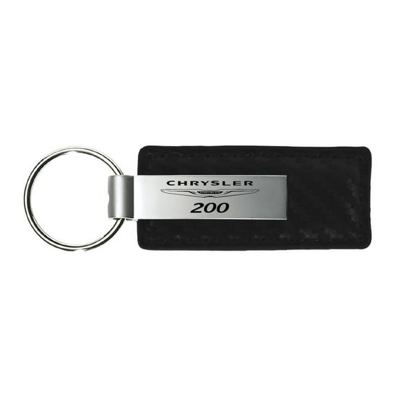 Chrysler 200 Carbon Fiber Leather Key Chain (Black)