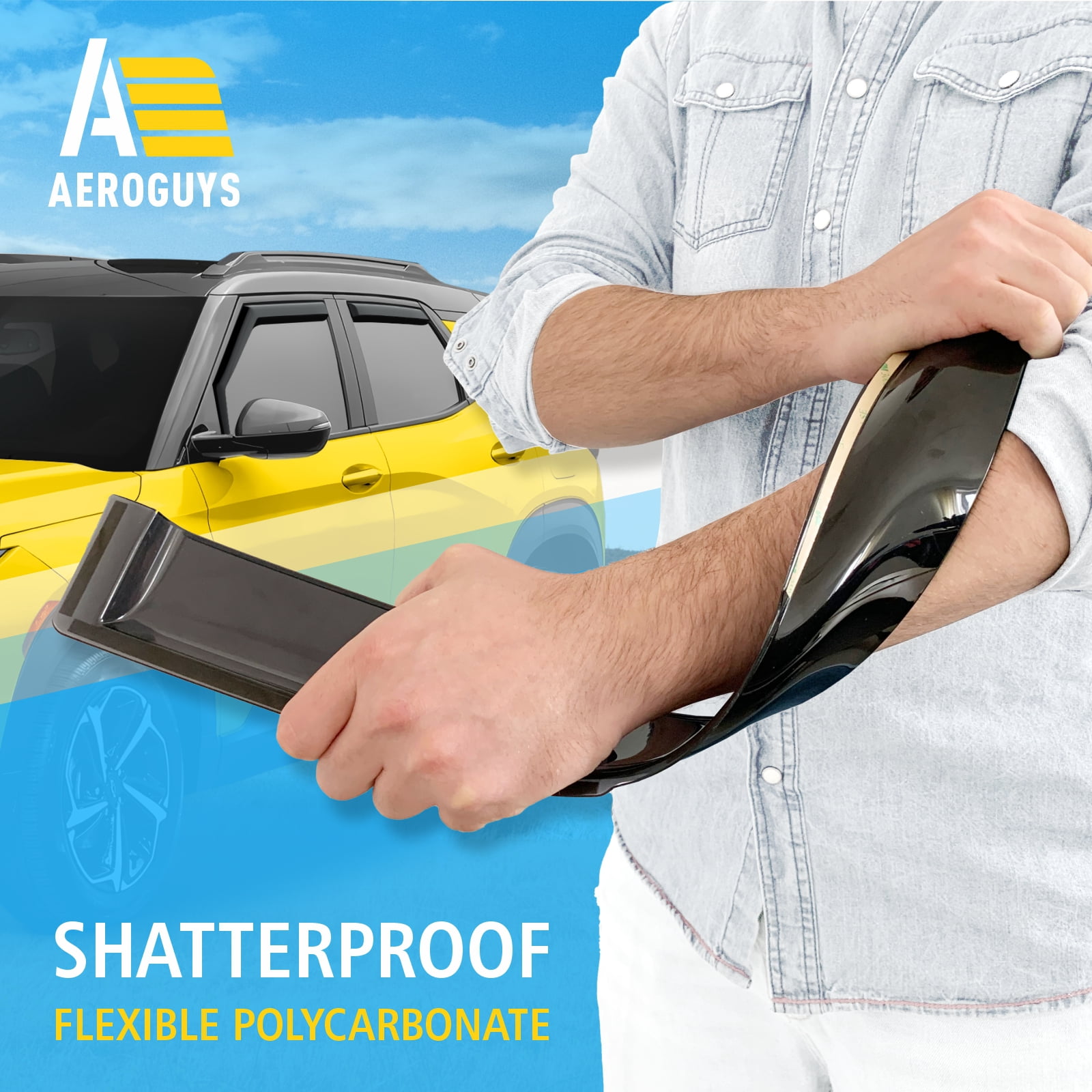 AEROGUYS In-Channel Window Deflectors Extra Durable Window Visors Rain Guards Fit for Chevrolet (Chevy) Trailblazer 2021-2026, Sun Visors, Wind Vent Visors, Car Accessories - 4 pcs. AG0644