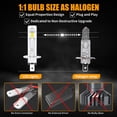 thumbnail image 3 of For BMW E38 1999-2001 740i 740iL 750iL H7 & H1 LED Headlight 6000K 4x Bulbs KITS No Hyper Flash High Power Lamps, 3 of 14