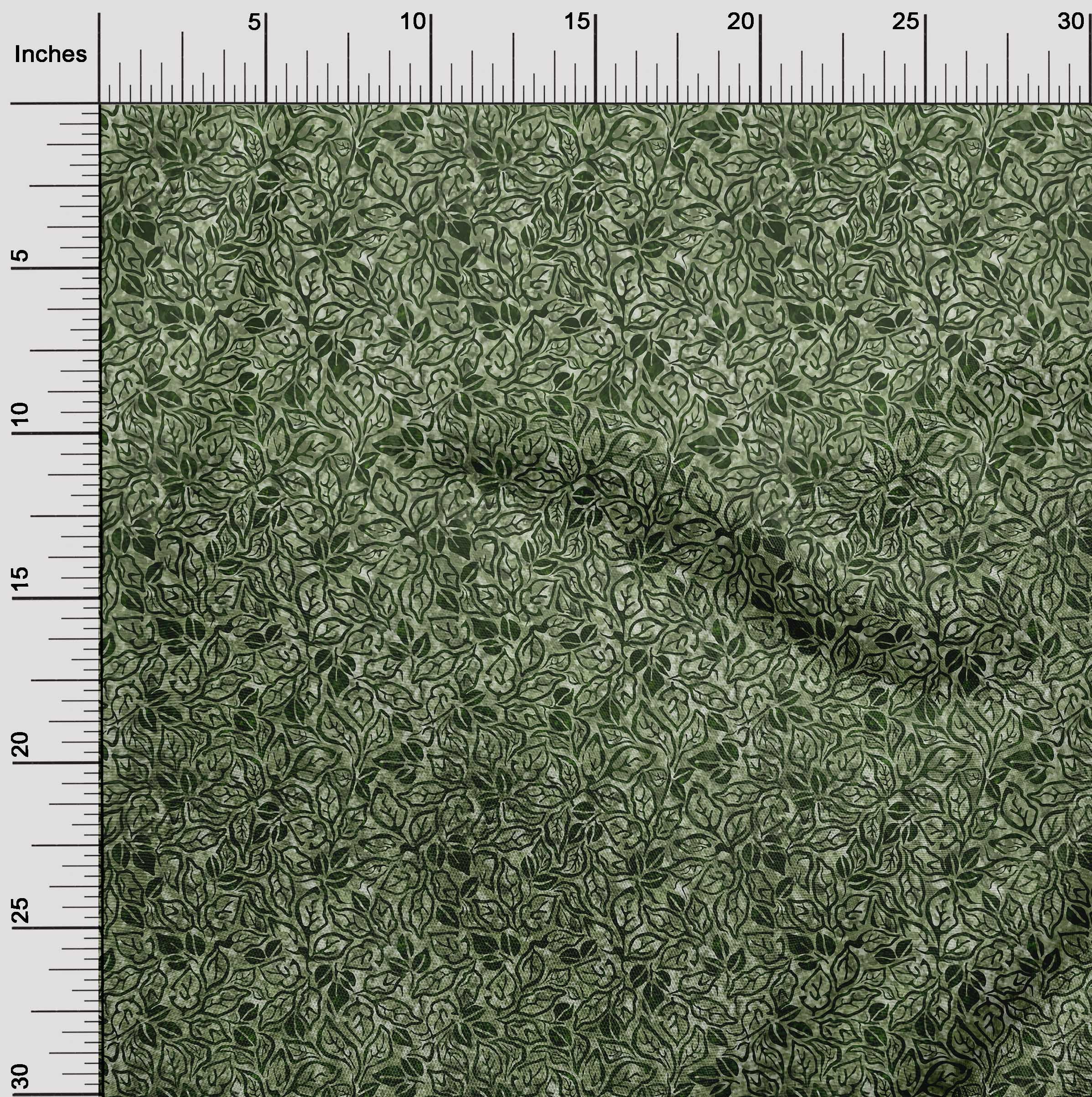 oneOone Georgette Viscose Dark Green Fabric Aian Batik Diy Clothing Quilting Fabric Print Fabric By Yard 42 Inch Wide
