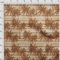 thumbnail image 4 of oneOone Cotton Cambric Brown Fabric Tropical Plam Tree With Stripes Sewing Material Print Fabric By The Yard 42 Inch Wide, 4 of 4