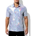 thumbnail image 2 of Camisa De Discoteca Brillante Manga Corta Hombre Casey Kevin, 2 of 8