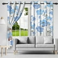 thumbnail image 2 of PBOBRIICH Blue Floral Curtains, Watercolor Window Curtains for Living Room Kitchen Bathroom 2 Panels,42x108 Inch, 2 of 6