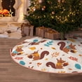 thumbnail image 5 of Fotbe Forest Squirrel Nuts Pattern Christmas Tree Skirt, Tree Skirts Plush Christmas Decorations, Christmas Tree Skirts Xmas Decorations Holiday Party Decor-30", 5 of 6