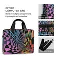 thumbnail image 4 of FORMRS 16" Laptop Bag Carrying Sleeve Case with Handle Travel Shoulder Briefcase, Pink Wavy Plaid, 4 of 8
