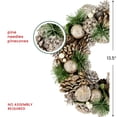 thumbnail image 4 of Northlight Frosted Pine Needles and Pinecones Small Artificial Christmas Wreath - 13.5" - Unlit, 4 of 4