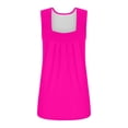 thumbnail image 5 of Cqxid525 Women Clearance Women's Tanks Summer Tank Tops for Women 2025 Loose Fit Pleated Square Neck Sleeveless Shirt Curved Flowy Vest Basic Cotton Tee 2025 Trendy Summer Clothes, 5 of 9