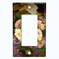 thumbnail image 5 of Metal Light Switch Plate Outlet Cover Purple White Rose Wallpaper ROS016, 5 of 13