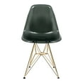 thumbnail image 2 of LeisureMod Dining Chair in Acrylic with Gold Chrome Eiffel Base and Curved Back Design Lightweight Easy Assembly for Modern Home, Kitchen, Cafes Cresco Collection in Transparent Black Set of 4, 2 of 8