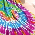 thumbnail image 3 of Colorful Rainbow Tie Dye Spiral Pattern Blanket,Comfortable Soft Flannel Throw Blanket,All Season,Warm Lightweight Blankets for Sofa Bed Couch Living Room Chair,30"x40", 3 of 4