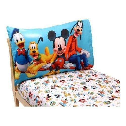 NEW DISNEY MICKEY MOUSE CLUB HOUSE PLAYGROUND PALS 2-PIECE TODDLER SHEET SET. 