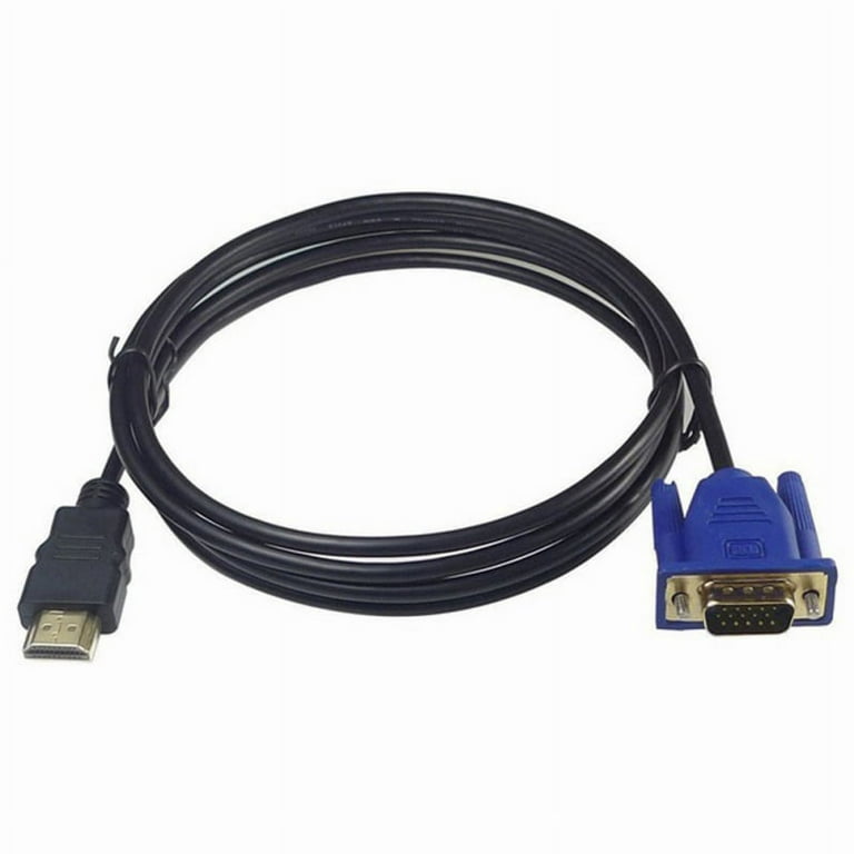Câble Adaptateur HDMI vers VGA, NewBEP 6ft/1,8m plaqué Or 1080P HDMI mâle  vers VGA mâle Active Video Converter Cord Support Notebook PC DVD Player
