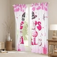 thumbnail image 3 of Feelyou Girly Pink Western Black Out Curtains for Kids, Cowgirl Cowboy Curtains Pack of 2 (42x63 Each), Princess Cactus Boots Bedroom Curtains, Curtains and Drapes Room Decor, 3 of 6