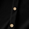 thumbnail image 6 of CPNG Little Girl Knit Sweater Pullover Toddler Button Decoration Round Neck Sweater Infant Button-Down Sweater(Black,5-6 Years), 6 of 8