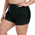 thumbnail image 6 of Ocean Blues Women's Plus Size High-Waisted Ruched Board Shorts Boyshorts Swim Bottoms Black Swim Shorts Size Large, 6 of 9