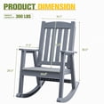 thumbnail image 6 of Homall Outdoor Rocking Chair Set of 2, Resin All-Weather Resistant High-Back Rocker for Patio, Garden, 6 of 7