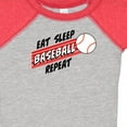 thumbnail image 4 of Inktastic Eat, Sleep, Baseball, Repeat Boys or Girls Baby Bodysuit, 4 of 5