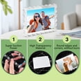 thumbnail image 6 of ZYNERY 2-Pack Wavy Edge Acrylic Magnetic Picture Frames, 5x7 Acrylic Floating Picture Frames with Strong Magnets, 20mm Thick Crystal Clear Block for Tabletop Display, Home & Office Modern Decor, 6 of 7