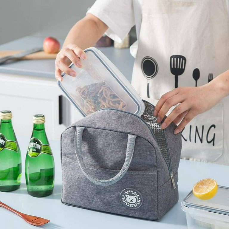 Lunch Bag Cooler Tote Portable Insulated Canvas Thermal Cold Food Container  School Picnic For Men Women Kids Travel Lunchbox Bag