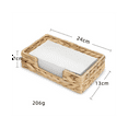 thumbnail image 3 of 2PCS Bathroom Disposable Towel Holder Long Seagrass Woven Rattan Wicker Table Hand Towel Basket ,L, 3 of 10