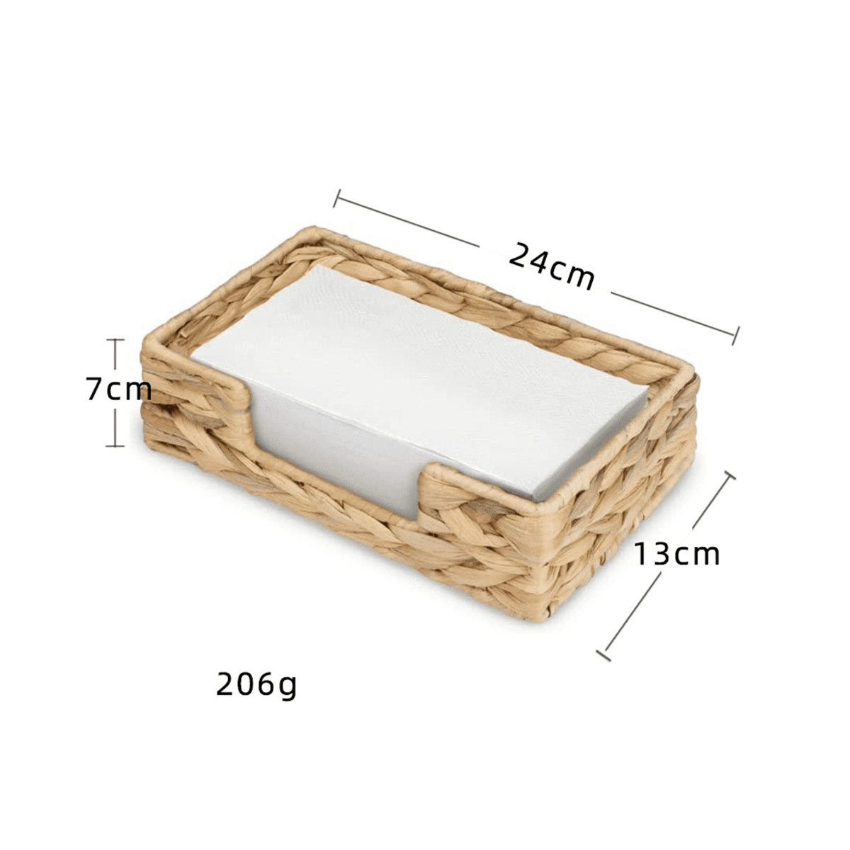2PCS Bathroom Disposable Guest Towel Holder Long Seagrass Woven Rattan Wicker Table Hand Guest Towel Basket L Walmart