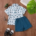 thumbnail image 5 of XAOFW Boy's Outfits Sets Short Sleeve Crewneck Cartoon Dinosaur Print T Shirts And Shorts Kids Two Piece Outfits Outdoor Activities Soft Comfortable Children Clothing Sets, 5 of 6