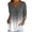 #044-Gray, variant on Womens 3/4 Sleeve T-Shirts Gradient Print V Neck Loose Fit Casual Summer Tops for Daily Wear