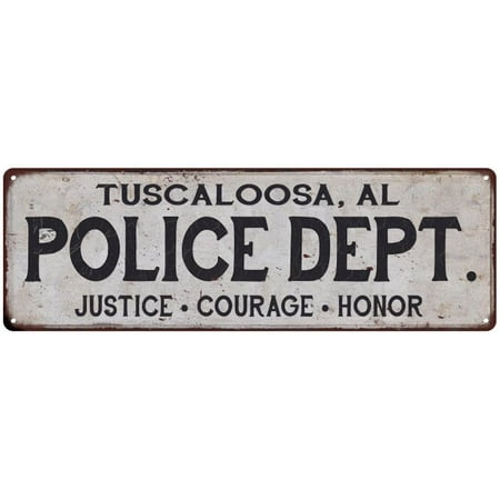 TUSCALOOSA, AL POLICE DEPT. Home Decor Metal Sign Gift 8x24