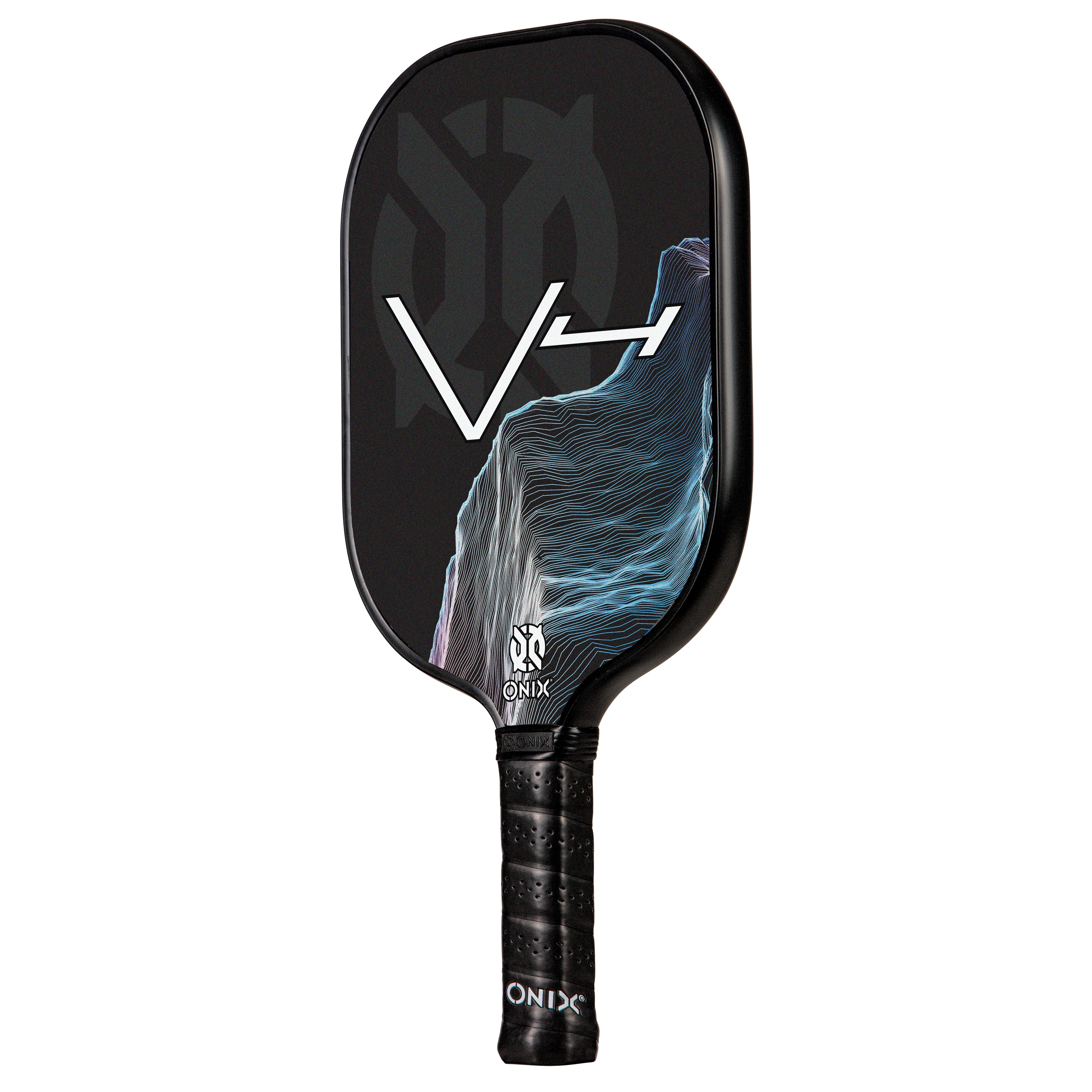 ONIX V4 Fiberglass Pickleball Paddle, Polypropylene Core. For All Ages and Skill Levels, 8 oz, Black