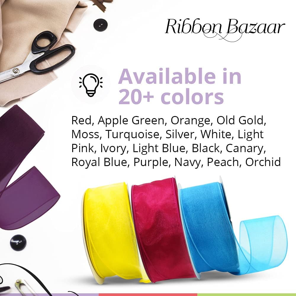 Ribbon Bazaar Luxious Satin 1 inch Black 25 yards 100% Polyester Ribbon