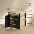 thumbnail image 3 of HOMCOM Kitchen Island, Modern Dining Table with Storage Cabinet, Black, 3 of 10