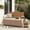 Yellow, variant on 75 Gallon Wicker Outdoor Storage Bench, PE Rattan Deck Box with Cushion & Acacia Wood Armrests, Waterproof Metal Frame Storage Seat for Patio, Porch, Backyard, Poolside