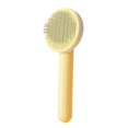 thumbnail image 1 of Pet Hair Comb Self Cleaning Massage Hair Removal Cat Grooming Brush for Cat Kitten Pet Supplies Yellow Pet Self Cleaning Comb, 1 of 1
