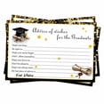 thumbnail image 2 of Graduation Advice Cards Verdsylv 8 Pack Graduation Advice Cards - Gold Star Wishes for Class of 2026, 4X6 Inch Greeting Cards for Grad Party Activities, Greeting Cards for Grads, 2 of 9