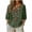 Army Green, variant on Summer Deal Tops for Women 3/4 Sleeve Boho Shirts Plus Size V Neck Embroidered Tunic Peasant Clothes