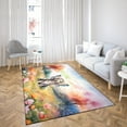 thumbnail image 4 of Welcome Spring Fairy Old English Sheepdog in Flower Meadow Indoor Rug Dog Lover Carpet Living Bed Room Sofa Home Decor - 13002, 4 of 5